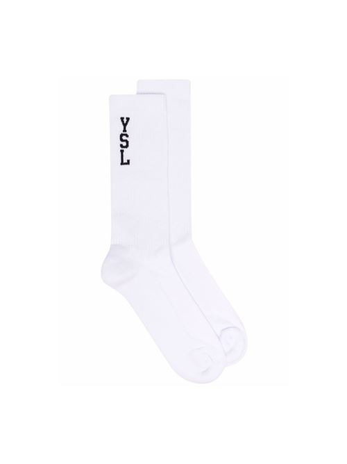 Socks with logo SAINT LAURENT | 667500Y75EP9008